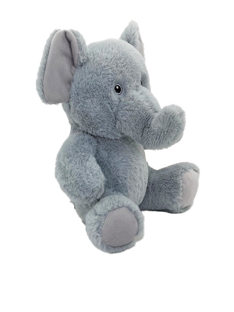 Anico 10" Plush Gray Elephant with Embroidered Eyes