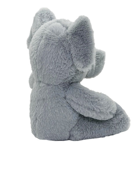 Anico 10" Plush Gray Elephant with Embroidered Eyes