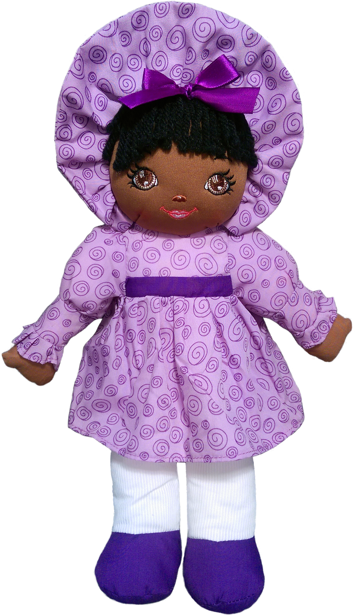 Anico Well Made Play Doll for Children Sweetie Mine, African American, 15" Tall, Lavender