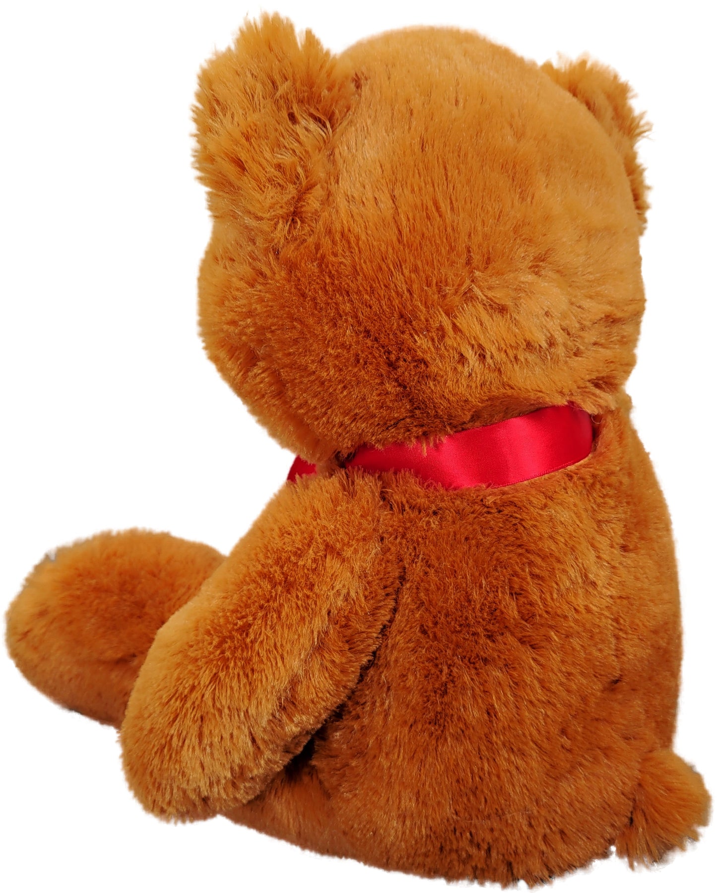 20" Stuffed Brown Bear with Red Ribbon