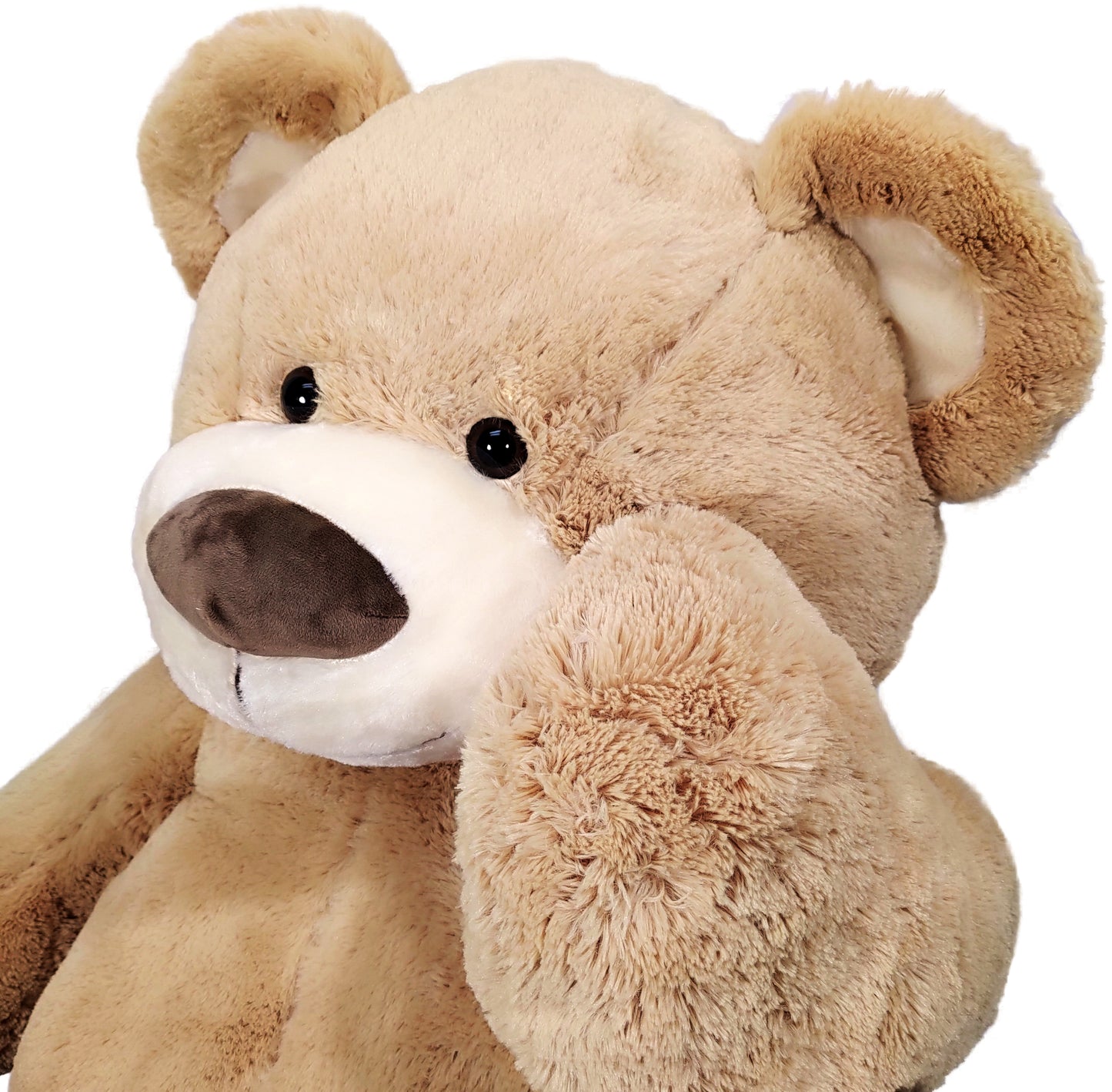 Anico 59" Tall (5 Feet) Giant Plush Light Brown Teddy Bear with Embroidered Paws and Smiling Face, Fits in 2XL Shirt!