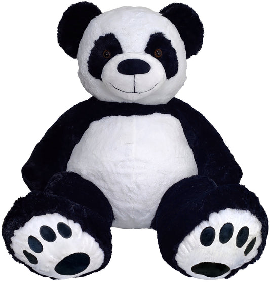 Anico 59" Tall (5 Feet) Giant Plush Panda Bear with Embroidered Paws and Smiling Face, Fits in 2XL Shirt!