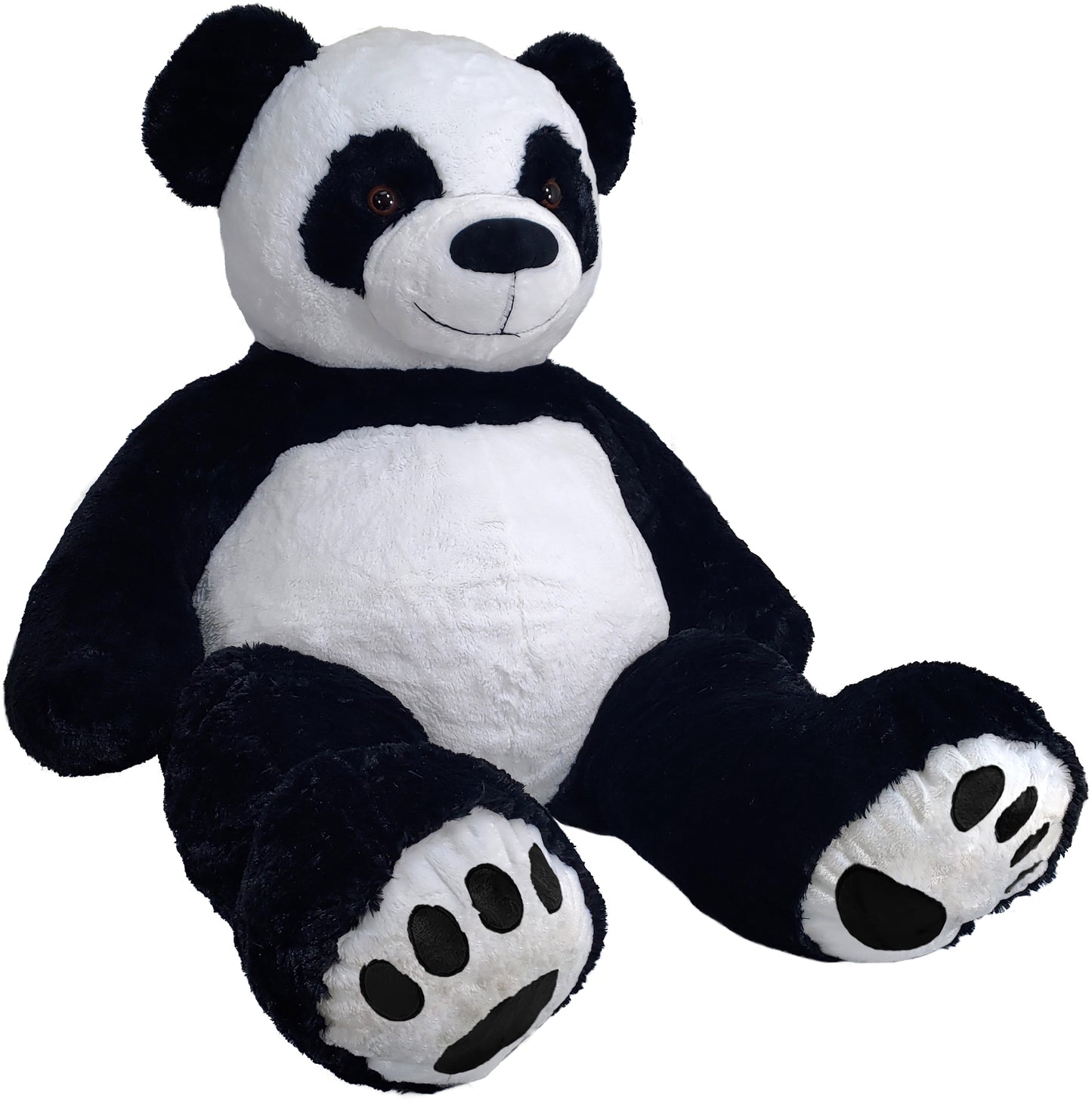 Anico 59" Tall (5 Feet) Giant Plush Panda Bear with Embroidered Paws and Smiling Face, Fits in 2XL Shirt!