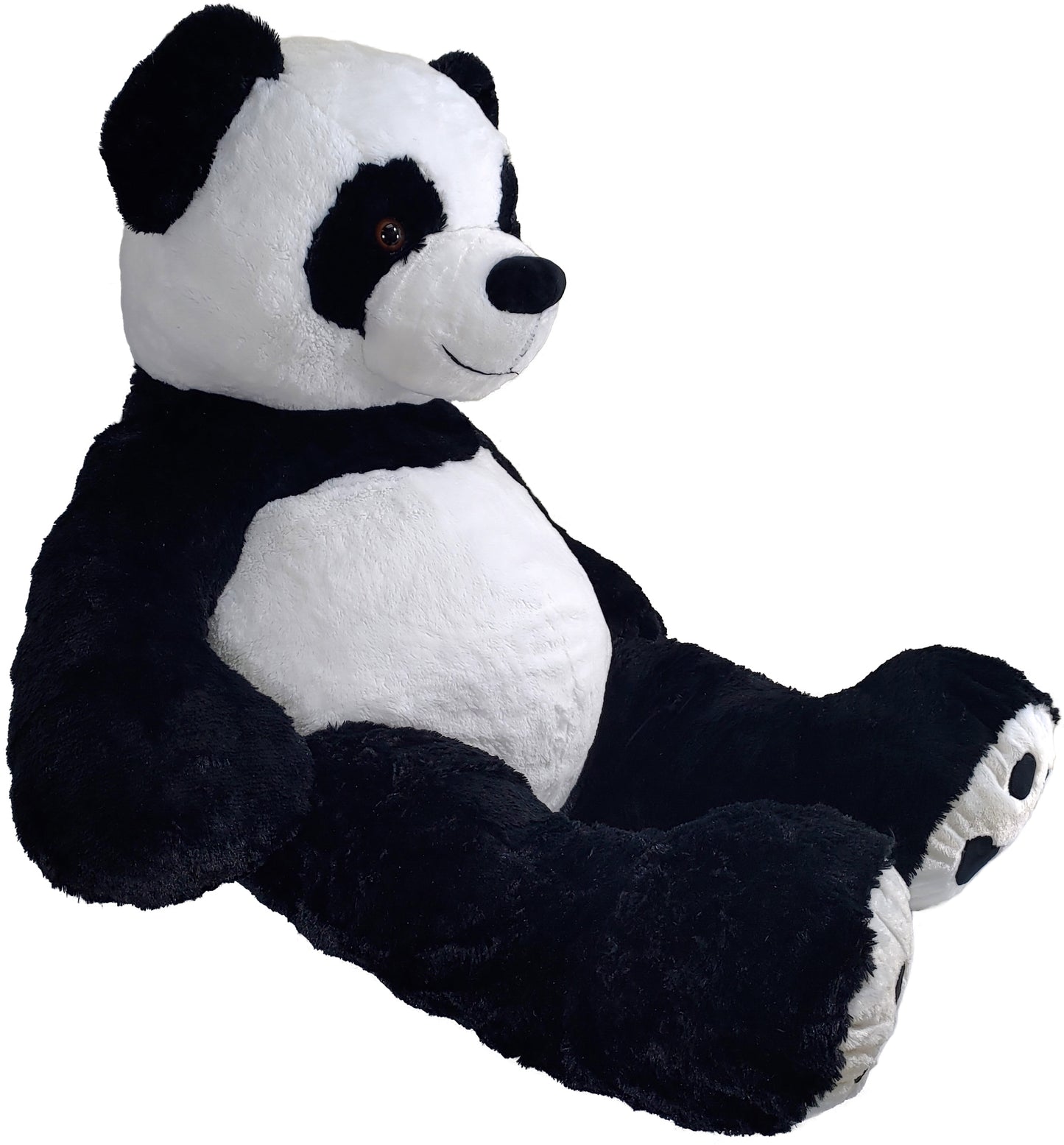 Anico 59" Tall (5 Feet) Giant Plush Panda Bear with Embroidered Paws and Smiling Face, Fits in 2XL Shirt!