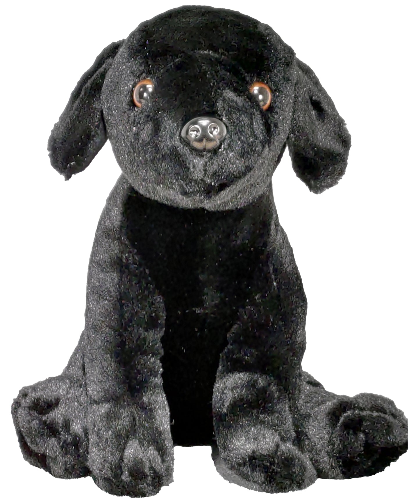 Anico Plush Toy Dog, Stuffed Animal, Black Lab, 8 Inches Tall