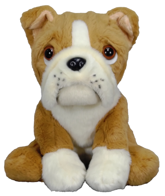 Anico Plush Toy Dog, Stuffed Animal, Bulldog, 8 Inches Tall