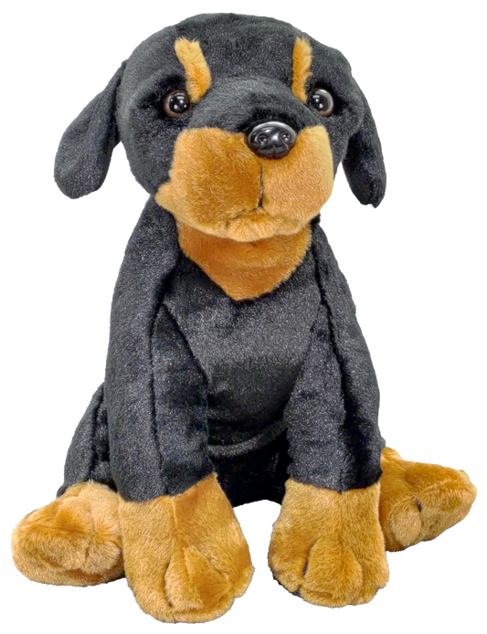 Anico Plush Toy Dog, Stuffed Animal, Rottweiler, 8 Inches Tall