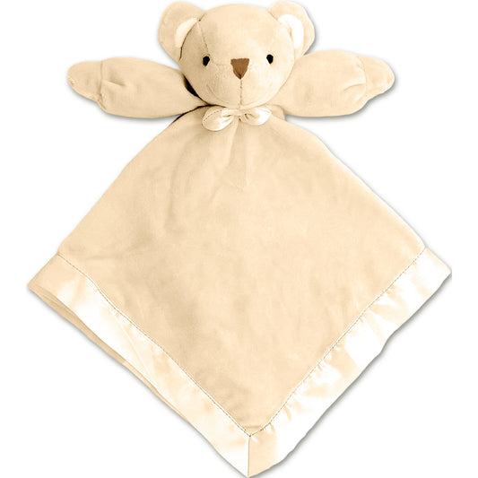 Plush Beige Bear Baby Blanket