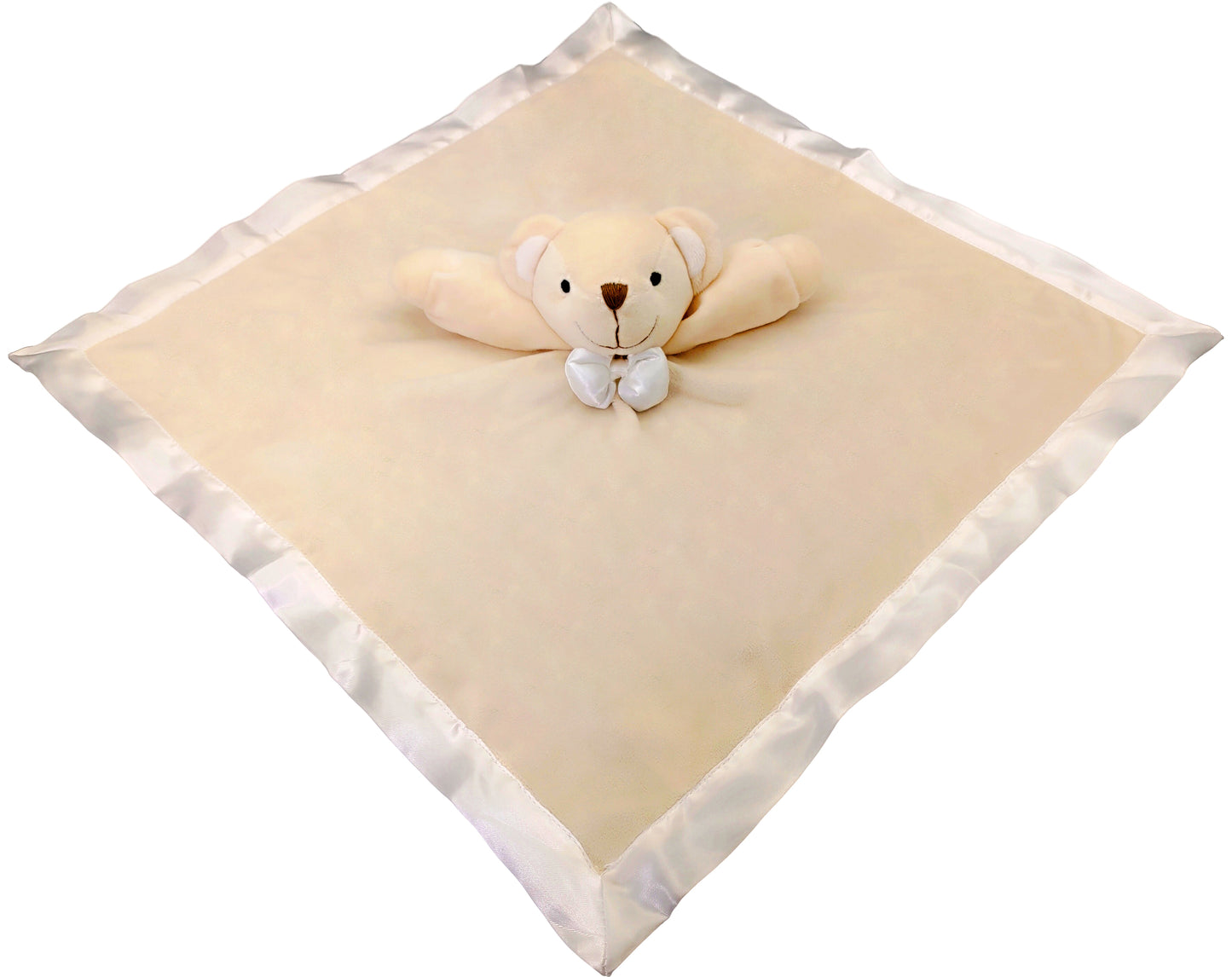 Plush Beige Bear Baby Blanket