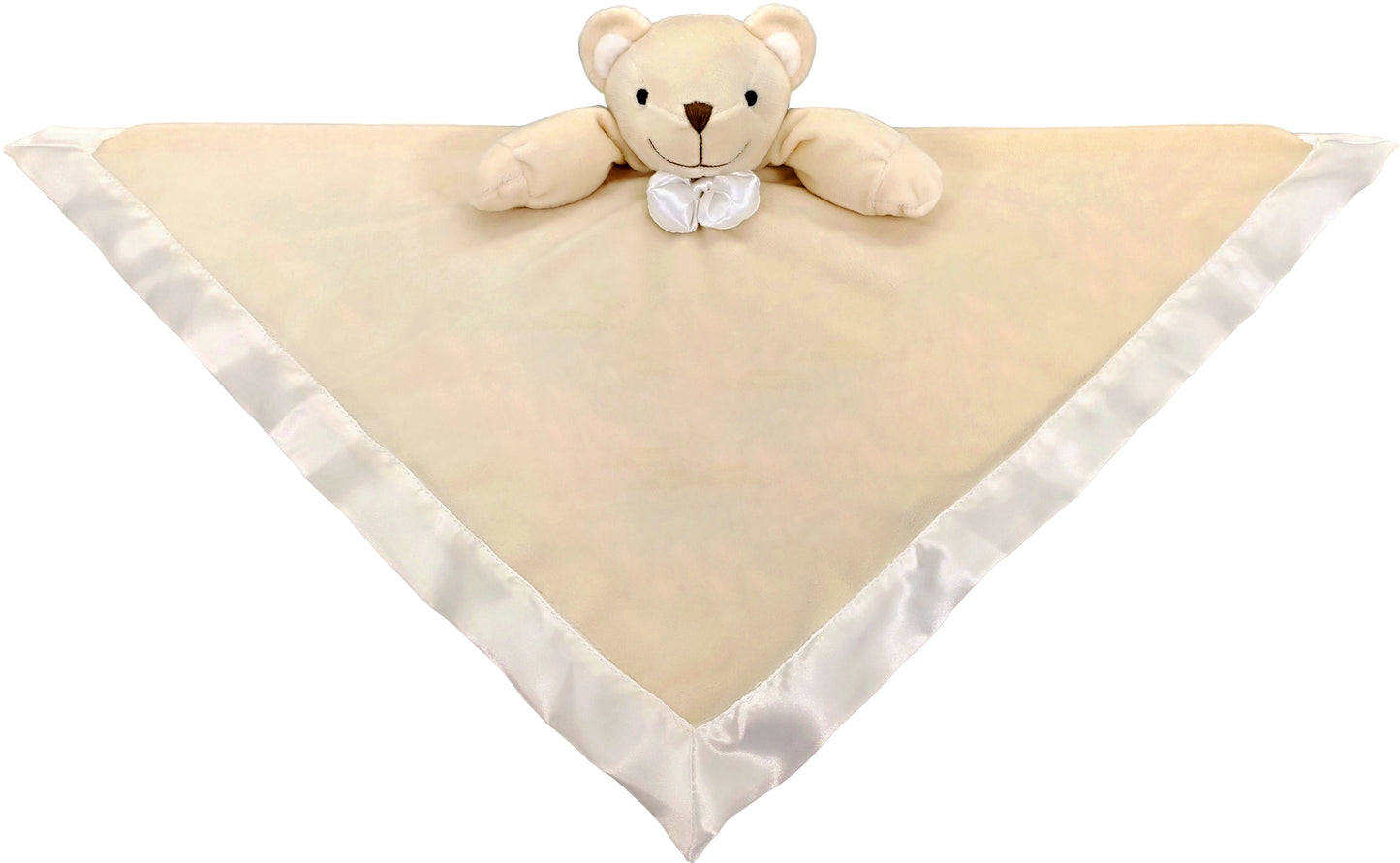 Plush Beige Bear Baby Blanket