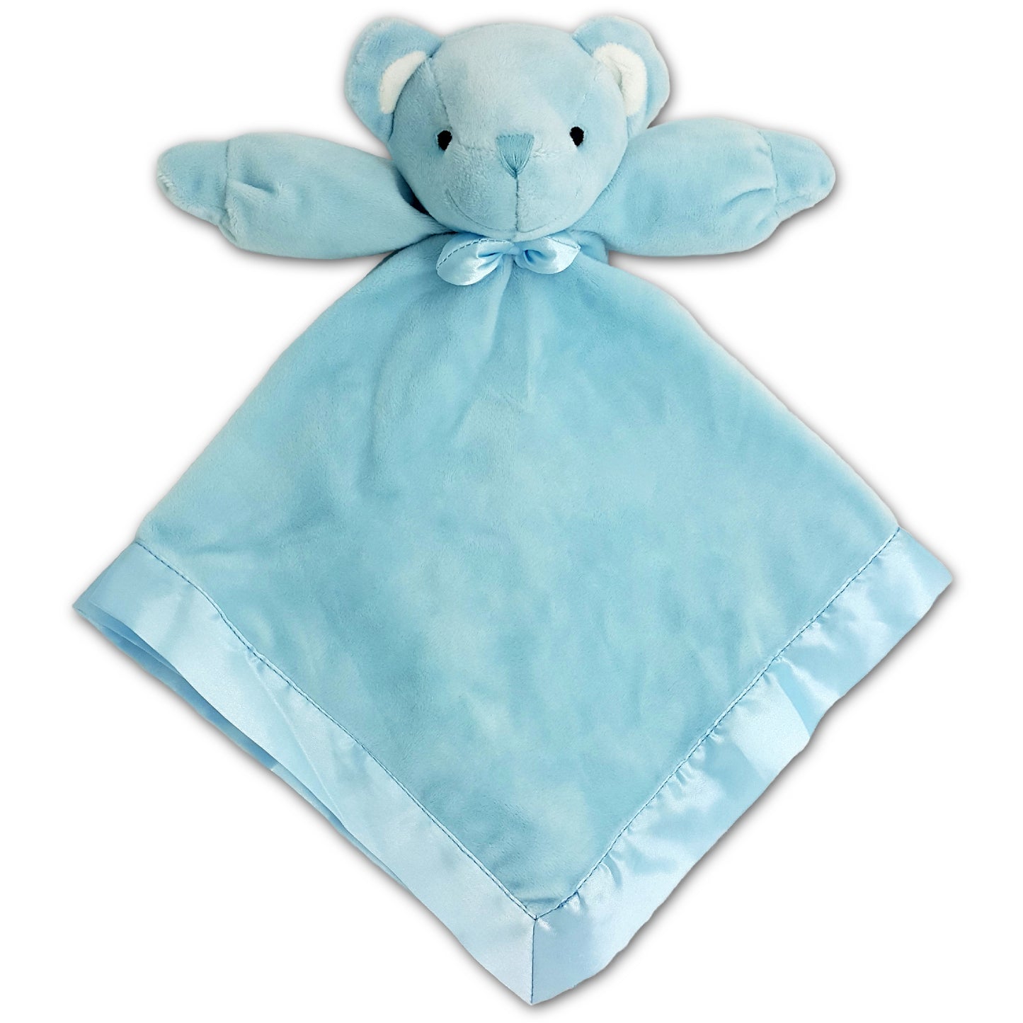 Plush Blue Bear Baby Blanket