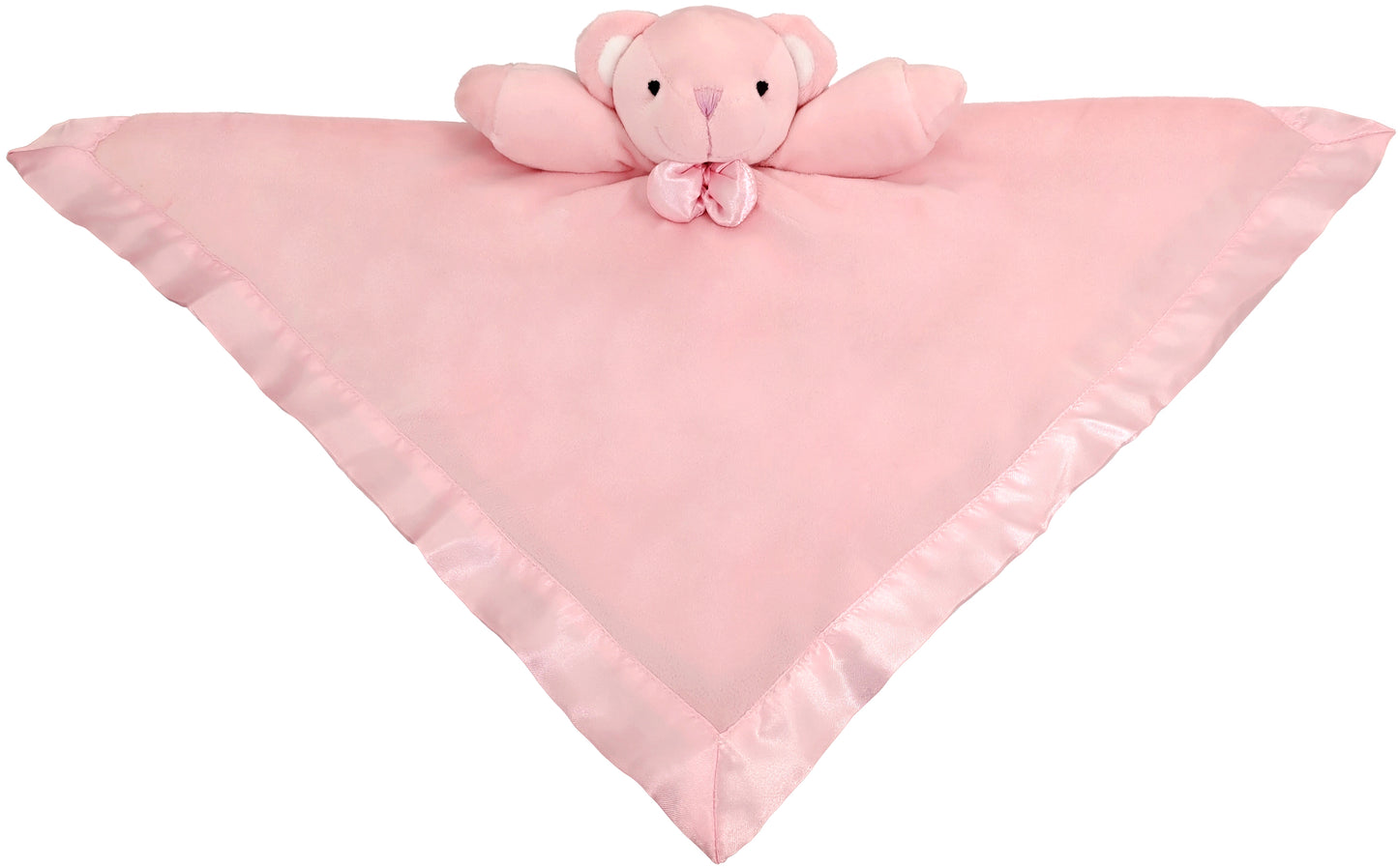 Plush Pink Bear Baby Blanket