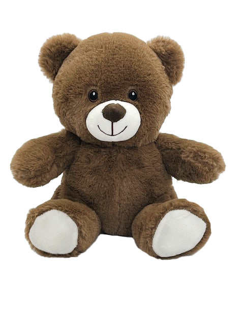 Anico 10" Plush Brown Teddy Bear with Embroidered Eyes