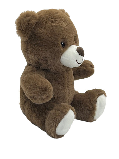 Anico 10" Plush Brown Teddy Bear with Embroidered Eyes