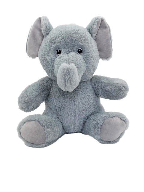 Anico 10" Plush Gray Elephant with Embroidered Eyes