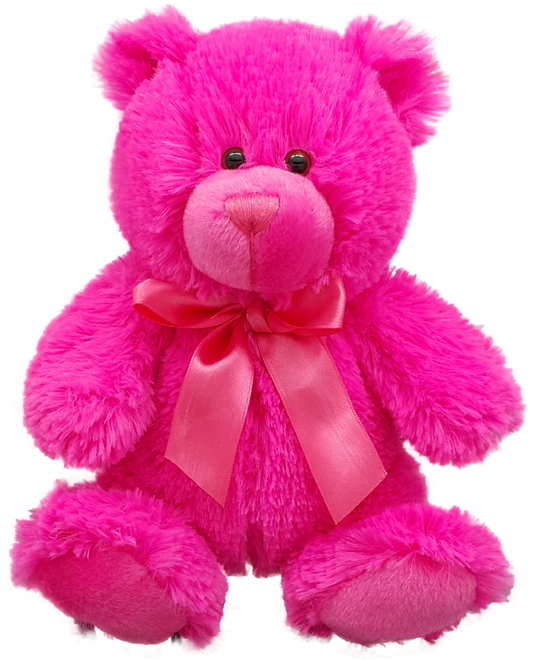 Anico 8" Colorful Cutie Bear, Hot Pink