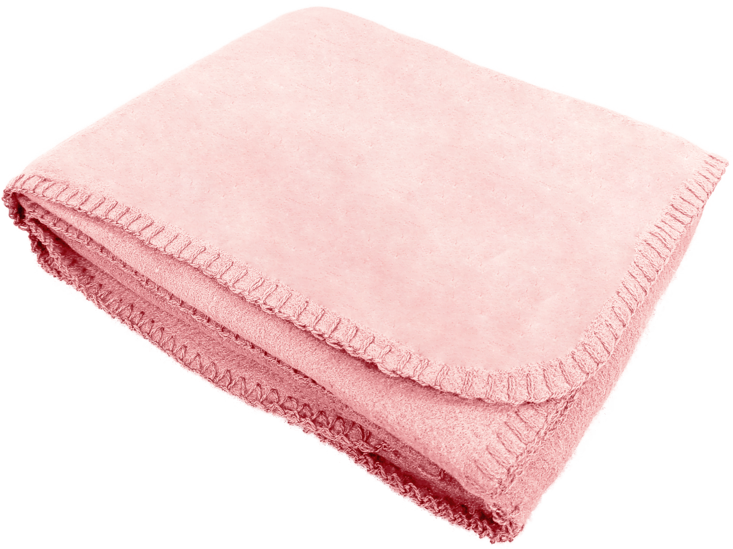 Anico Cozy Polar Fleece Blanket, 50" x 60", Pink Throw Blanket