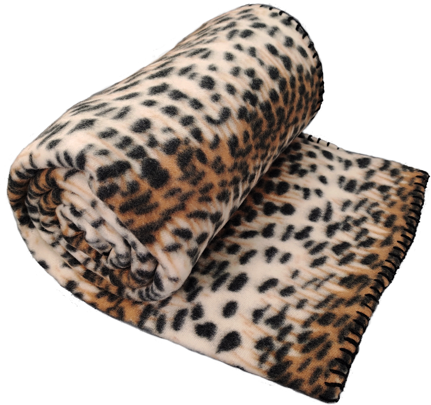 Anico Cozy Polar Fleece Blanket, 50" x 60", Leopard Throw Blanket