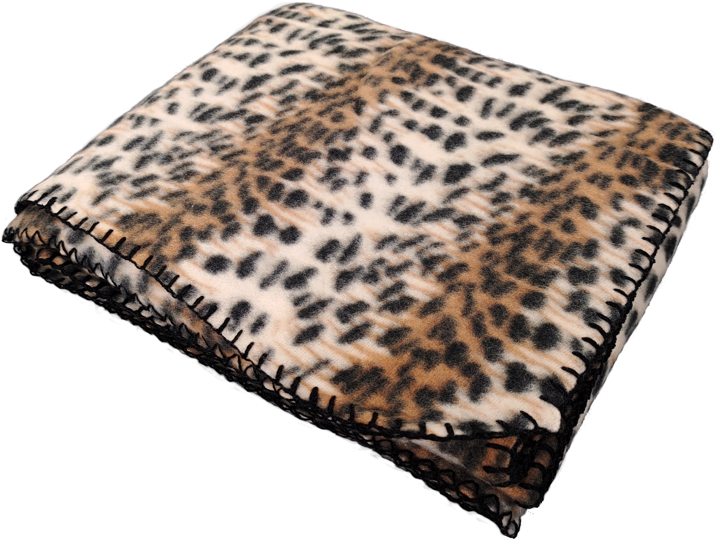 Anico Cozy Polar Fleece Blanket, 50" x 60", Leopard Throw Blanket